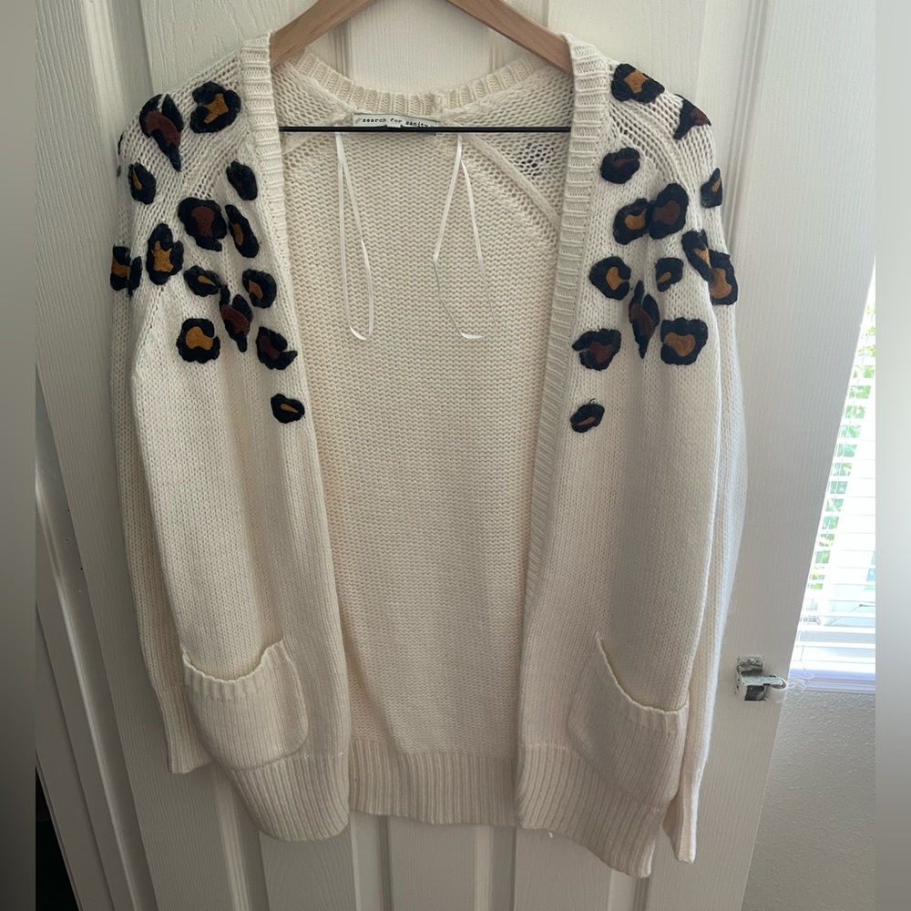 Search For Sanity XS animal print cardigan